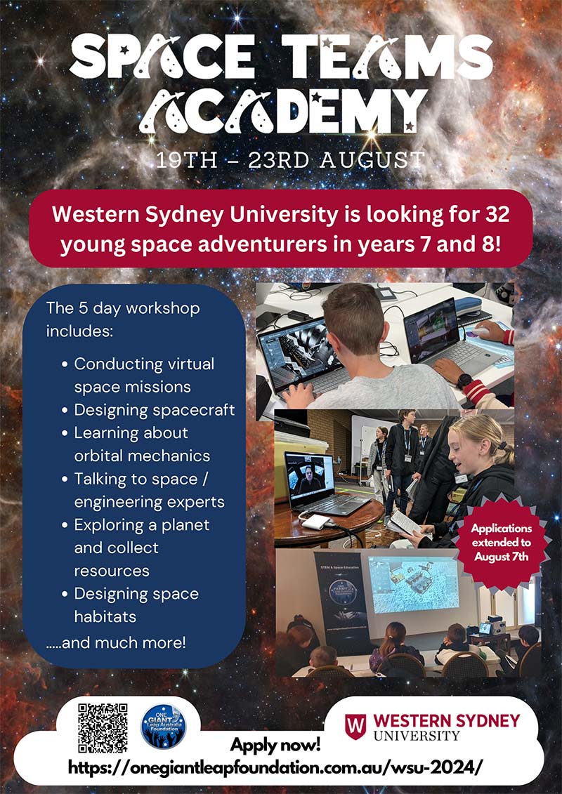 Western Sydney University sponsors Space Teams Academy 2024